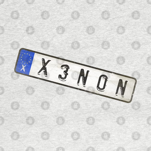 Xenon - License Plate by Girladies Artshop